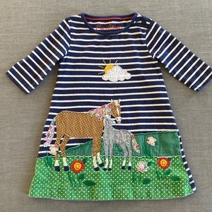 Mini Boden Long Sleeve Appliqué Dress